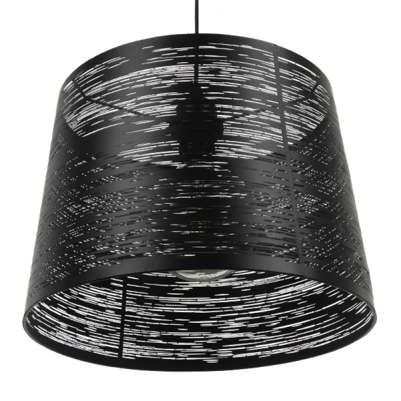 GLOBOSTAR® ACCADEMIA 01556 Μοντέρνο Κρεμαστό Φωτιστικό Οροφής με Ντουί 1 x E27 AC 220-240V IP20 - Μαύρο - Μ35 x Π35 x Υ25cm