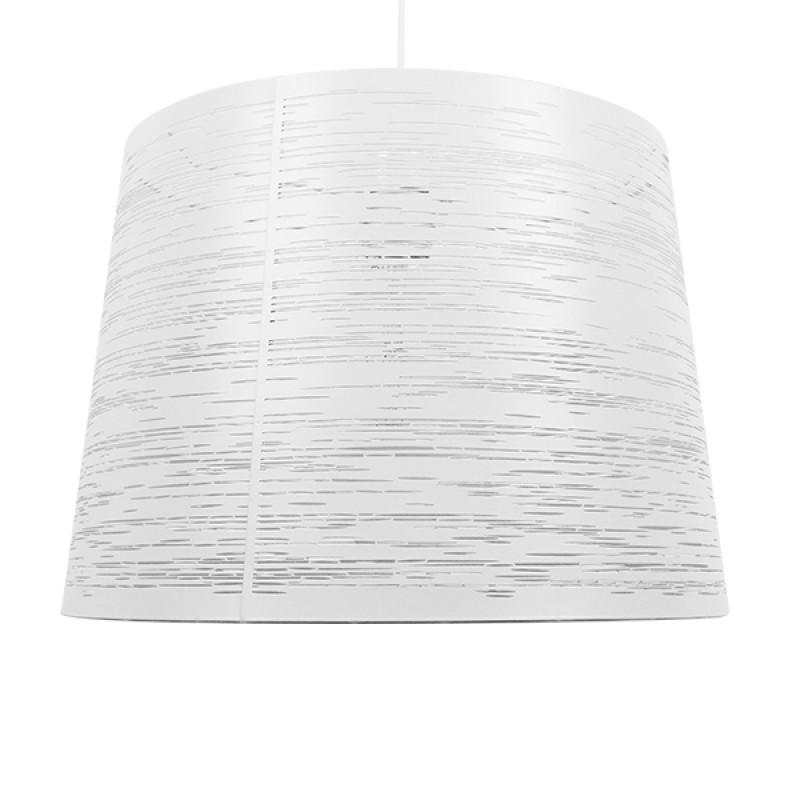 GloboStar® ACCADEMIA 01557 Μοντέρνο Κρεμαστό Φωτιστικό Καπέλο Μονόφωτο 1 x E27 IP20 Λευκό Μέταλλο - Μ35 x Π35 x Υ25cm