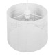 GloboStar® ACCADEMIA 01557 Μοντέρνο Κρεμαστό Φωτιστικό Καπέλο Μονόφωτο 1 x E27 IP20 Λευκό Μέταλλο - Μ35 x Π35 x Υ25cm