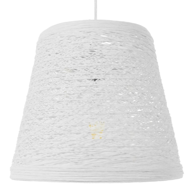 GLOBOSTAR® PLAYROOM 01562 Μοντέρνο Κρεμαστό Φωτιστικό Οροφής με Ντουί 1 x E27 AC 220-240V IP20 - Λευκό - Μ32 x Π32 x Υ27cm