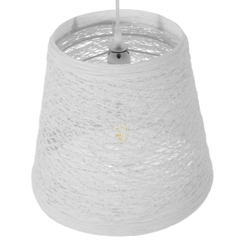 GLOBOSTAR® PLAYROOM 01562 Μοντέρνο Κρεμαστό Φωτιστικό Οροφής με Ντουί 1 x E27 AC 220-240V IP20 - Λευκό - Μ32 x Π32 x Υ27cm