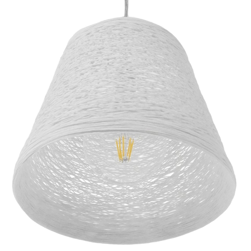 GLOBOSTAR® PLAYROOM 01562 Μοντέρνο Κρεμαστό Φωτιστικό Οροφής με Ντουί 1 x E27 AC 220-240V IP20 - Λευκό - Μ32 x Π32 x Υ27cm