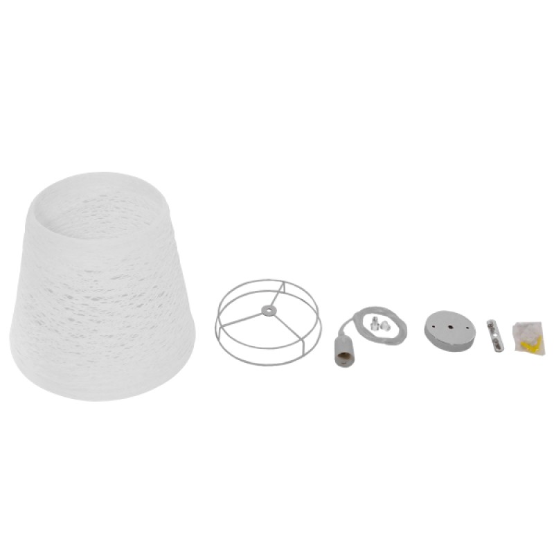 GLOBOSTAR® PLAYROOM 01562 Μοντέρνο Κρεμαστό Φωτιστικό Οροφής με Ντουί 1 x E27 AC 220-240V IP20 - Λευκό - Μ32 x Π32 x Υ27cm