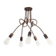 GloboStar® PAULELI 01564 Μοντέρνο Φωτιστικό Οροφής Πλέγμα Πολύφωτο 5 x E27 IP20 Χάλκινο Μέταλλο - Μ80 x Π80 x Υ40cm GloboStar® PAULELI 01564 Μοντέρνο Φωτιστικό Οροφής Πλέγμα Πολύφωτο 5 x E27 IP20 Χάλκινο Μέταλλο - Μ80 x Π80 x Υ40cm