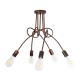 GloboStar® PAULELI 01564 Μοντέρνο Φωτιστικό Οροφής Πλέγμα Πολύφωτο 5 x E27 IP20 Χάλκινο Μέταλλο - Μ80 x Π80 x Υ40cm GloboStar® PAULELI 01564 Μοντέρνο Φωτιστικό Οροφής Πλέγμα Πολύφωτο 5 x E27 IP20 Χάλκινο Μέταλλο - Μ80 x Π80 x Υ40cm