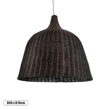 GLOBOSTAR® BAHAMAS 01569 Boho Κρεμαστό Φωτιστικό Οροφής με Ντουί 1 x E27 AC 220-240V IP20 - Καφέ - Μ90 x Π90 x Y90cm