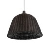 GloboStar® BAHAMAS 01569 Boho Κρεμαστό Φωτιστικό Καμπάνα Μονόφωτο 1 x E27 IP20 Καφέ Ξύλο - Μ90 x Π90 x Y90cm