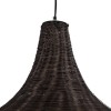 GloboStar® BAHAMAS 01569 Boho Κρεμαστό Φωτιστικό Καμπάνα Μονόφωτο 1 x E27 IP20 Καφέ Ξύλο - Μ90 x Π90 x Y90cm