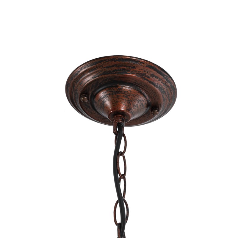 GloboStar® HARROW 01572 Vintage Κρεμαστό Φωτιστικό Kαμπάνα Μονόφωτο 1 x E27 IP20 Χάλκινο Μέταλλο - Μ33 x Π33 x Υ26cm