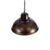 GloboStar® HARROW 01572 Vintage Κρεμαστό Φωτιστικό Kαμπάνα Μονόφωτο 1 x E27 IP20 Χάλκινο Μέταλλο - Μ33 x Π33 x Υ26cm