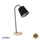 GloboStar® BARNABY 01573 Μοντέρνο Επιτραπέζιο Φωτιστικό Πορτατίφ Μονόφωτο 1 x E27 IP20 Μαύρο Μέταλλο, Μπεζ Ξύλο με Μαύρο Ύφασμα - Μ15 x Π33 x Υ48cm GloboStar® BARNABY 01573 Μοντέρνο Επιτραπέζιο Φωτιστικό Πορτατίφ Μονόφωτο 1 x E27 Μαύρο Μεταλλικό με Καπέλο και Ξύλινη Καφέ Βάση Καμπάνα Φ13 x Υ48cm