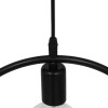 GloboStar® OMICRON 01578 Μοντέρνο Κρεμαστό Φωτιστικό Ανάρτηση Μονόφωτο 1 x E27 IP20 Μαύρο Μέταλλο - Μ33 x Π4 x Υ33cm