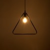 GloboStar® DELTA 01580 Μοντέρνο Κρεμαστό Φωτιστικό Ανάρτηση Μονόφωτο 1 x E27 IP20 Μαύρο Μέταλλο - Μ37 x Π4 x Υ33cm
