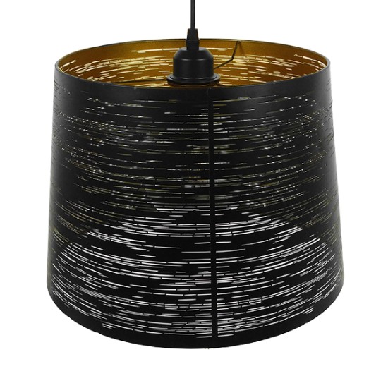 GloboStar® ACCADEMIA 01584 Μοντέρνο Κρεμαστό Φωτιστικό Καπέλο Μονόφωτο 1 x E27 IP20 Μαύρο & Χρυσό Μέταλλο - Μ35 x Π35 x Y25cm GloboStar® ACCADEMIA 01584 Μοντέρνο Κρεμαστό Φωτιστικό Καπέλο Μονόφωτο 1 x E27 IP20 Μαύρο & Χρυσό Μέταλλο - Μ35 x Π35 x Y25cm