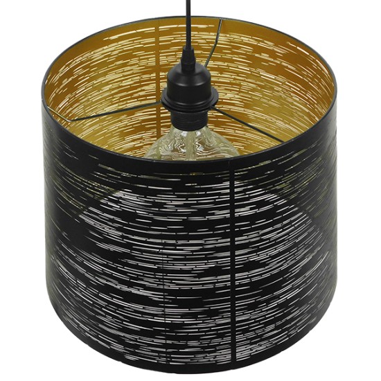 GloboStar® ACCADEMIA 01584 Μοντέρνο Κρεμαστό Φωτιστικό Καπέλο Μονόφωτο 1 x E27 IP20 Μαύρο & Χρυσό Μέταλλο - Μ35 x Π35 x Y25cm GloboStar® ACCADEMIA 01584 Μοντέρνο Κρεμαστό Φωτιστικό Καπέλο Μονόφωτο 1 x E27 IP20 Μαύρο & Χρυσό Μέταλλο - Μ35 x Π35 x Y25cm