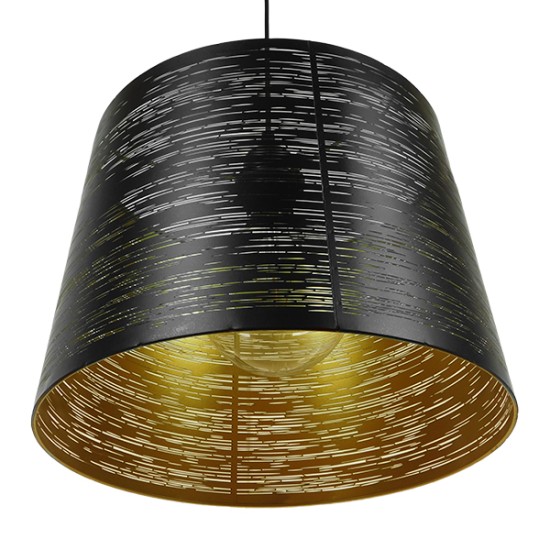 GloboStar® ACCADEMIA 01584 Μοντέρνο Κρεμαστό Φωτιστικό Καπέλο Μονόφωτο 1 x E27 IP20 Μαύρο & Χρυσό Μέταλλο - Μ35 x Π35 x Y25cm GloboStar® ACCADEMIA 01584 Μοντέρνο Κρεμαστό Φωτιστικό Καπέλο Μονόφωτο 1 x E27 IP20 Μαύρο & Χρυσό Μέταλλο - Μ35 x Π35 x Y25cm