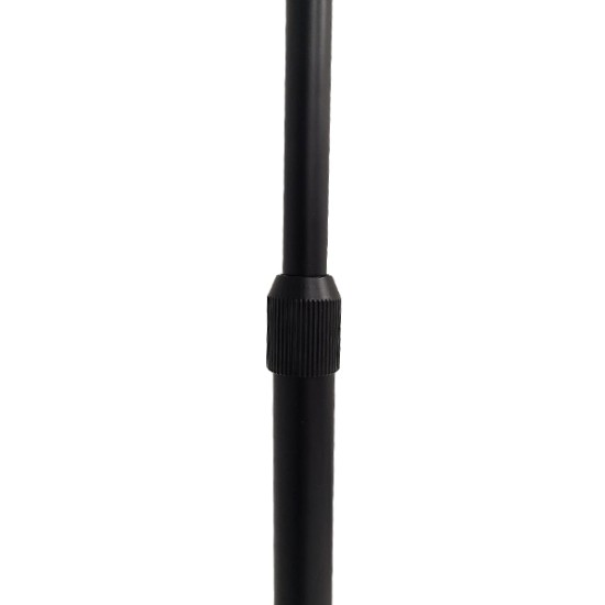 GloboStar® IMPERIAL 01587 Μοντέρνο Επιδαπέδιο Φωτιστικό Μονόφωτο 1 x E27 IP20 Μαύρο Μέταλλο, Μαύρο Ύφασμα με Μαύρο Μάρμαρο - Μ38 x Π38 x Υ172cm