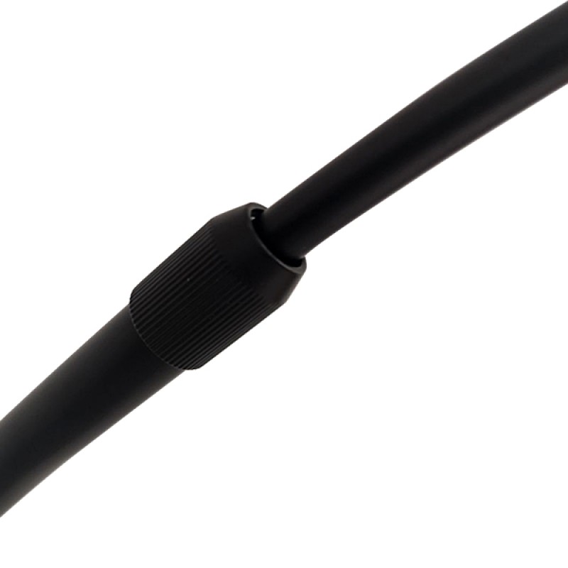 GloboStar® IMPERIAL 01587 Μοντέρνο Επιδαπέδιο Φωτιστικό Μονόφωτο 1 x E27 IP20 Μαύρο Μέταλλο, Μαύρο Ύφασμα με Μαύρο Μάρμαρο - Μ38 x Π38 x Υ172cm