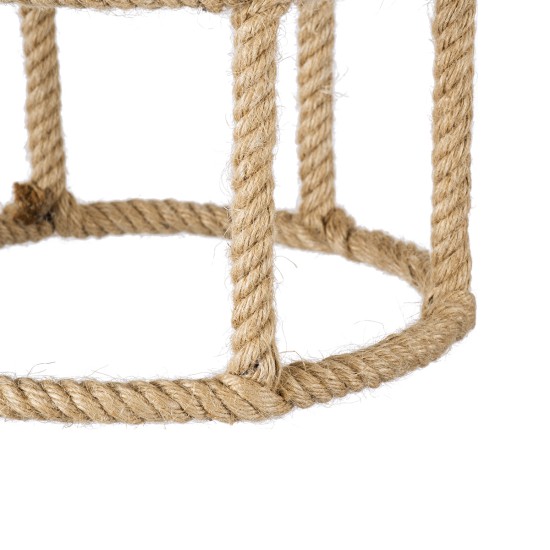 GloboStar® YUBA 01612 Boho Κρεμαστό Φωτιστικό Πλέγμα Μονόφωτο 1 x E27 IP20 Μπεζ Σχοινί - Μ22 x Π22 x Y40cm GloboStar® YUBA 01612 Boho Κρεμαστό Φωτιστικό Πλέγμα Μονόφωτο 1 x E27 IP20 Μπεζ Σχοινί - Μ22 x Π22 x Y40cm
