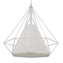 GLOBOSTAR® KAIRI 01619 Μοντέρνο Κρεμαστό Φωτιστικό Οροφής με Ντουί 1 x E27 AC 220-240V IP20 - Λευκό - Μ38 x Π38 x Υ39cm