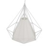 GLOBOSTAR® KAIRI 01619 Μοντέρνο Κρεμαστό Φωτιστικό Οροφής με Ντουί 1 x E27 AC 220-240V IP20 - Λευκό - Μ38 x Π38 x Υ39cm