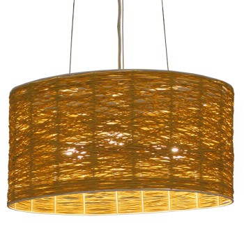 GLOBOSTAR® INCASS 01630 Vintage Κρεμαστό Φωτιστικό Οροφής με Ντουί 3 x E27 AC 220-240V IP20 - Μπεζ - Μ40 x Π40 x Υ22cm