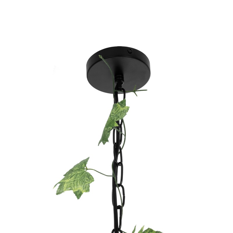 GLOBOSTAR® NEST 01640 Vintage Κρεμαστό Φωτιστικό Οροφής με Ντουί 1 x E27 AC 220-240V IP20 - Μαύρο & Πράσινο - Μ48 x Π38 x Υ40cm