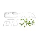 GloboStar® NEST 01644 Vintage Κρεμαστό Φωτιστικό Φιγούρα Δίφωτο 2 x E27 IP20 Λευκό Μέταλλο με Πράσινο Πλαστικό - Μ73.6 x Π37.5 x Y38cm GloboStar® NEST 01644 Vintage Κρεμαστό Φωτιστικό Φιγούρα Δίφωτο 2 x E27 IP20 Λευκό Μέταλλο με Πράσινο Πλαστικό - Μ73.6 x Π37.5 x Y38cm