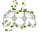 GloboStar® NEST 01644 Vintage Κρεμαστό Φωτιστικό Φιγούρα Δίφωτο 2 x E27 IP20 Λευκό Μέταλλο με Πράσινο Πλαστικό - Μ73.6 x Π37.5 x Y38cm GloboStar® NEST 01644 Vintage Κρεμαστό Φωτιστικό Φιγούρα Δίφωτο 2 x E27 IP20 Λευκό Μέταλλο με Πράσινο Πλαστικό - Μ73.6 x Π37.5 x Y38cm