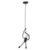 GloboStar® LITTLE MAN 01652 Μοντέρνο Κρεμαστό Φωτιστικό Φιγούρα Μονόφωτο 1 x E27 IP20 Μαύρο Μέταλλο - Μ20 x Π20 x Υ40cm