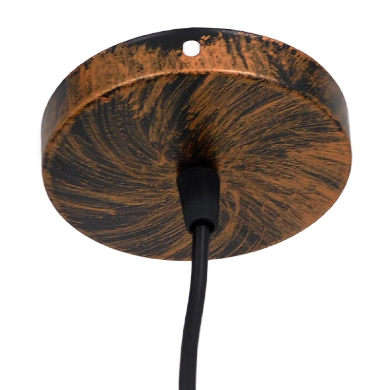 GloboStar® LITTLE MAN 01653 Μοντέρνο Κρεμαστό Φωτιστικό Φιγούρα Μονόφωτο 1 x E27 IP20 Χάλκινο Μέταλλο - Μ20 x Π20 x Υ40cm