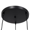 GloboStar® LITTLE MAN 01655 Μοντέρνο Κρεμαστό Φωτιστικό Φιγούρα Τρίφωτο 3 x E27 IP20 Μαύρο Μέταλλο - Μ45 x Π45 x Υ40cm
