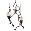 GloboStar® LITTLE MAN 01656 Μοντέρνο Κρεμαστό Φωτιστικό Φιγούρα Τρίφωτο 3 x E27 IP20 Χάλκινο Μέταλλο - Μ45 x Π45 x Υ40cm