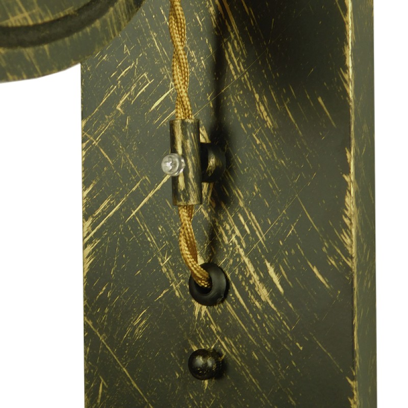 GLOBOSTAR® RYDON 01659 Vintage Φωτιστικό Τοίχου - Απλίκα με Ντουί 1 x E27 AC 220-240V IP20 - Μπρούτζινο Εφέ Σκουριάς - Μ15 x Π24 x Υ70cm