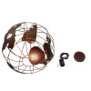 GloboStar® EARTH 01665 Vintage Κρεμαστό Φωτιστικό Φιγούρα Μονόφωτο 1 x E27 IP20 Χάλκινο Μέταλλο - Μ40 x Π40 x Y40cm