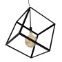 GLOBOSTAR® CUBE 01672 Μοντέρνο Κρεμαστό Φωτιστικό Οροφής με Ντουί 1 x E27 AC 220-240V IP20 - Μαύρο - Μ70 x Π70 x Υ87cm