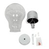 GloboStar® LAMP 01677 Μοντέρνο Κρεμαστό Φωτιστικό Φιγούρα Μονόφωτο 1 x E27 IP20 Ασημί Μέταλλο με Διάφανο Γυαλί - Μ30 x Π30 x Υ52cm
