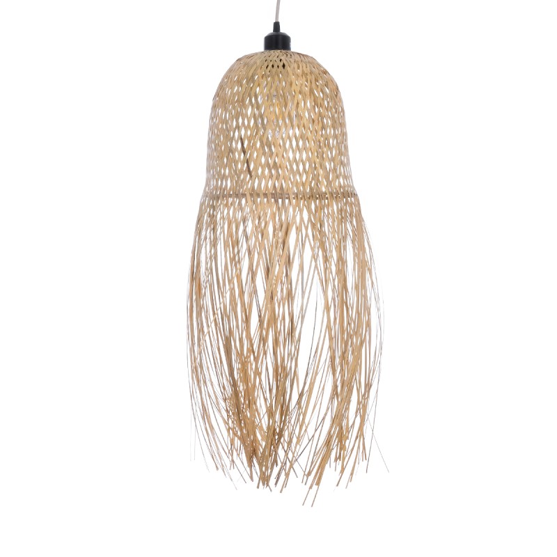 GLOBOSTAR® MANILA 01713 Boho Κρεμαστό Φωτιστικό Οροφής με Ντουί 1 x E27 AC 220-240V IP20 - Μπεζ - Μ25 x Π25 x Υ60cm