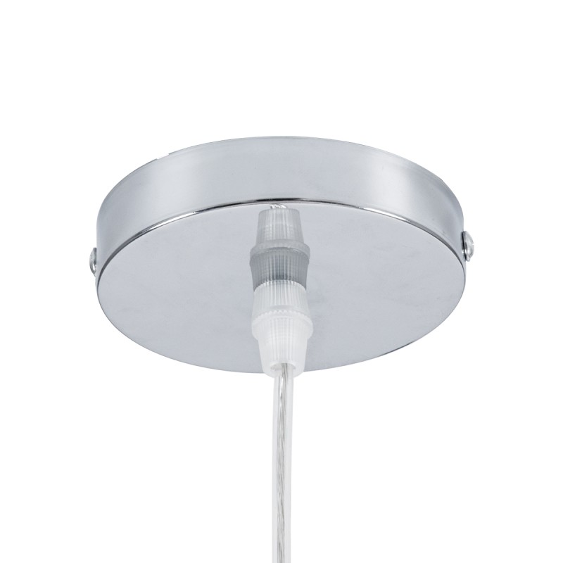 GloboStar® CUBA 01718 Boho Κρεμαστό Φωτιστικό Ανάρτηση Μονόφωτο 1 x E27 IP20 Καφέ Ξύλο - Μ43 x Π43 x Y30cm