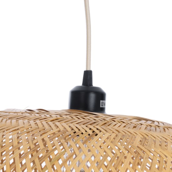 GloboStar® CARIBBEAN 01724 Boho Κρεμαστό Φωτιστικό Ανάρτηση Μονόφωτο 1 x E27 IP20 Μπεζ Ξύλο - Μ60 x Π60 x Υ38cm GloboStar® CARIBBEAN 01724 Boho Κρεμαστό Φωτιστικό Ανάρτηση Μονόφωτο 1 x E27 IP20 Μπεζ Ξύλο - Μ60 x Π60 x Υ38cm