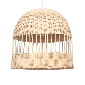 GLOBOSTAR® LUCIA 01725 Boho Κρεμαστό Φωτιστικό Οροφής με Ντουί 1 x E27 AC 220-240V IP20 - Μπεζ - Μ40 x Π40 x Y34cm