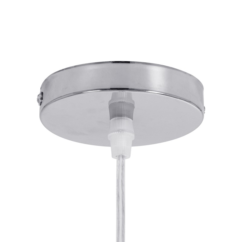 GloboStar® MINORCA 01730 Boho Κρεμαστό Φωτιστικό Ανάρτηση Μονόφωτο 1 x E27 IP20 Μπεζ Ξύλο - Μ35 x Π35 x Y23cm