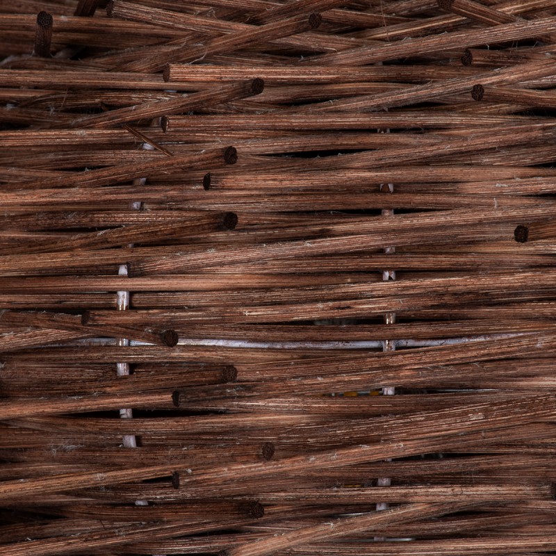 GloboStar® MINORCA 01733 Boho Κρεμαστό Φωτιστικό Ανάρτηση Μονόφωτο 1 x E27 IP20 Καφέ Ξύλο - Μ35 x Π35 x Y23cm