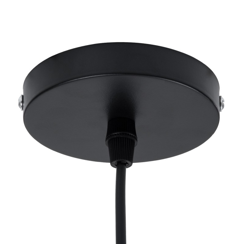 GloboStar® ARCHIPELAGO 01748 Boho Κρεμαστό Φωτιστικό Πλέγμα Μονόφωτο 1 x E27 IP20 Καφέ Ξύλο - Μ30 x Π30 x Υ63cm