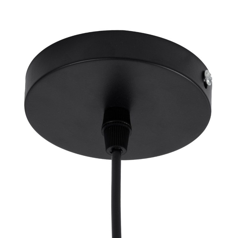 GloboStar® ARCHIPELAGO 01750 Boho Κρεμαστό Φωτιστικό Πλέγμα Μονόφωτο 1 x E27 IP20 Καφέ Ξύλο - Μ40 x Π40 x Υ63cm