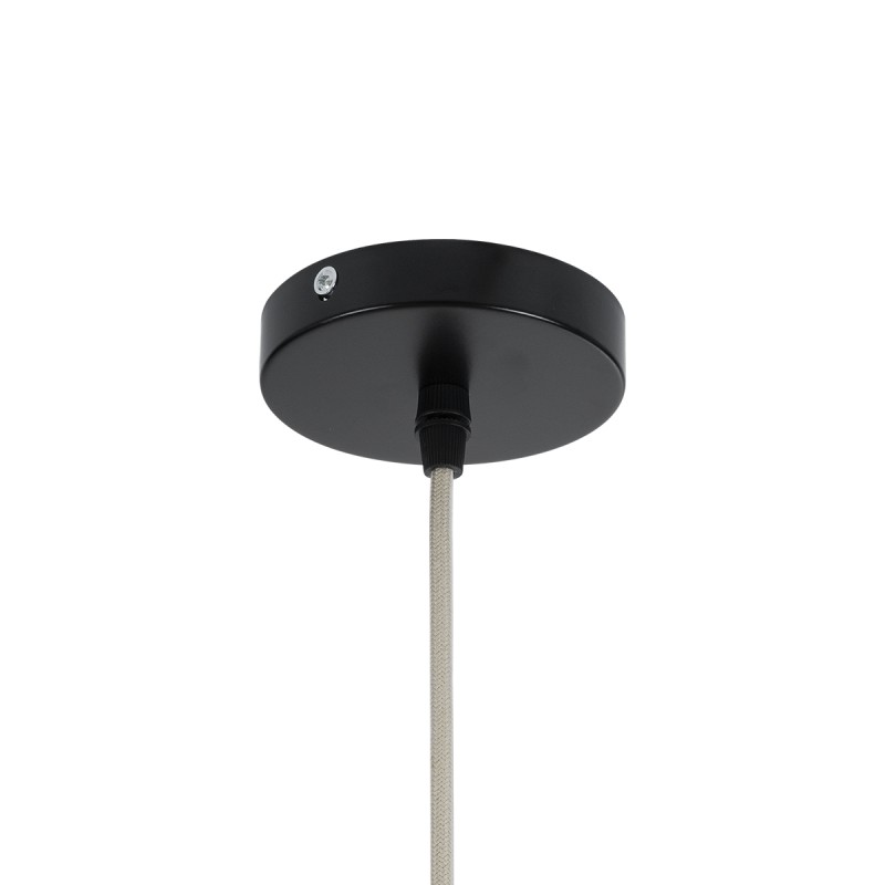 GloboStar® ALOHA 01751 Boho Κρεμαστό Φωτιστικό Καμπάνα Μονόφωτο 1 x E27 IP20 Μπεζ Σχοινί - Μ45 x Π45 x Y48cm