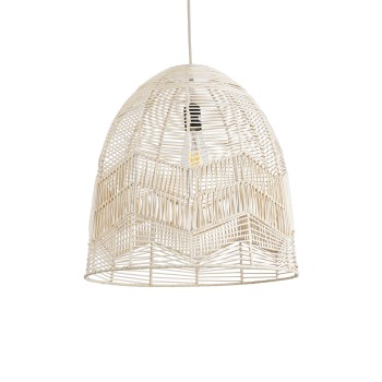 GLOBOSTAR® ALOHA 01751 Boho Κρεμαστό Φωτιστικό Οροφής με Ντουί 1 x E27 AC 220-240V IP20 - Μπεζ - Μ45 x Π45 x Υ48cm