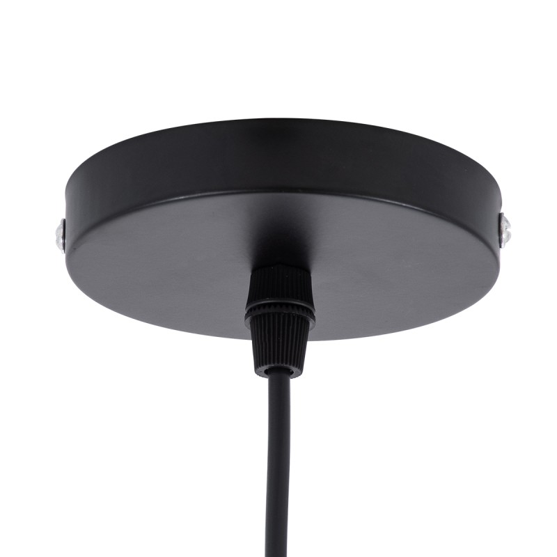 GloboStar® CUBA 01770 Boho Κρεμαστό Φωτιστικό Ανάρτηση Μονόφωτο 1 x E27 IP20 Καφέ Ξύλο - Μ100 x Π100 x Y55cm