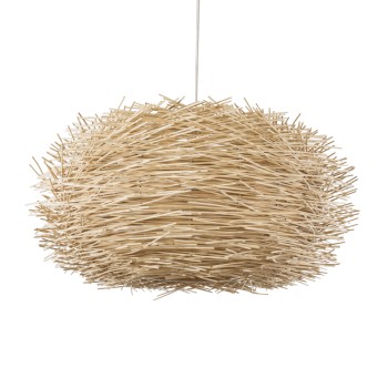 GLOBOSTAR® MINORCA 01786 Boho Κρεμαστό Φωτιστικό Οροφής με Ντουί 1 x E27 AC 220-240V IP20 - Μπεζ - Μ100 x Π100 x Υ45cm