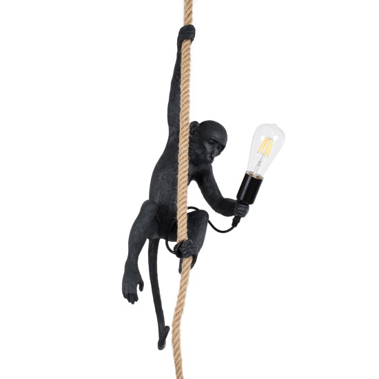 GLOBOSTAR® APES 01801 Μοντέρνο Κρεμαστό Φωτιστικό Οροφής με Ντουί 1 x E27 AC 220-240V IP20 - Μαύρο & Μπεζ - Μ26 x Π28 x Υ69cm